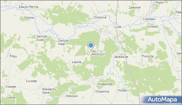 mapa Wiktorzyn, Wiktorzyn gmina Wyszki na mapie Targeo