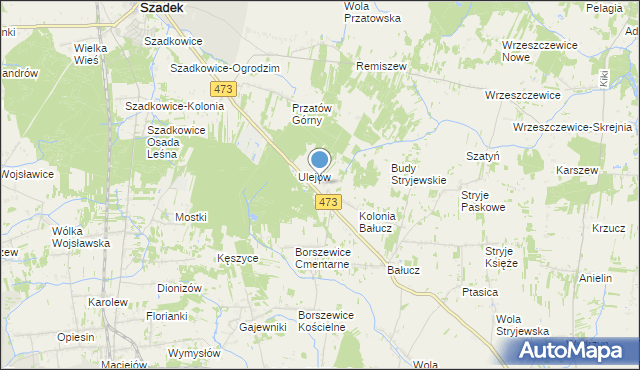 mapa Wincentów, Wincentów gmina Łask na mapie Targeo