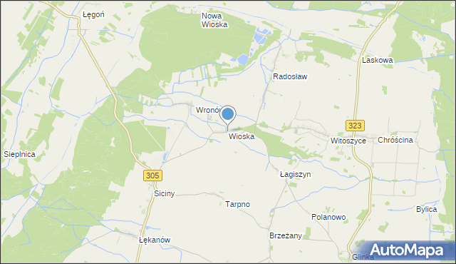 mapa Wioska, Wioska gmina Niechlów na mapie Targeo