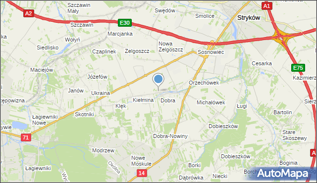 mapa Witanówek, Witanówek na mapie Targeo