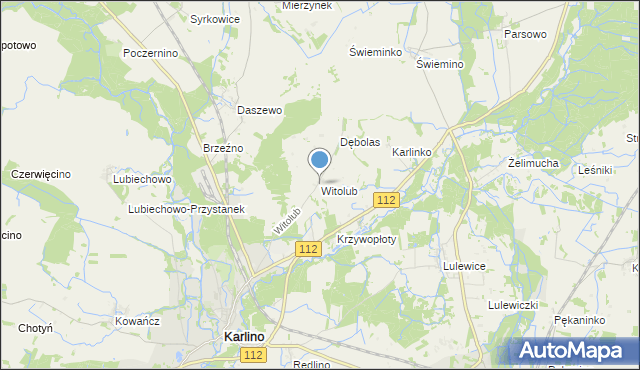 mapa Witolub, Witolub na mapie Targeo