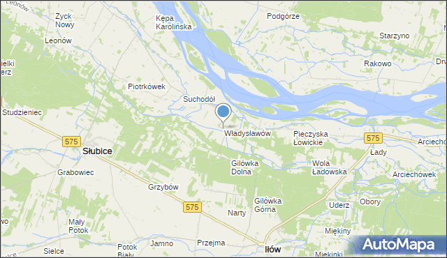 mapa Władysławów, Władysławów gmina Iłów na mapie Targeo