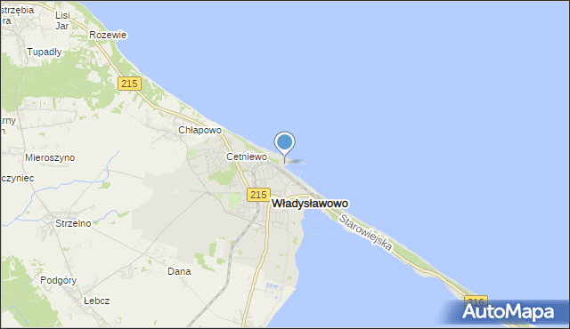 mapa Władysławowo-Port, Władysławowo-Port na mapie Targeo