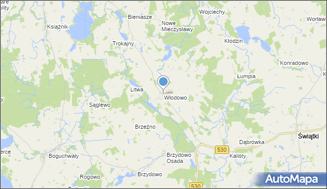 mapa Włodowo, Włodowo na mapie Targeo