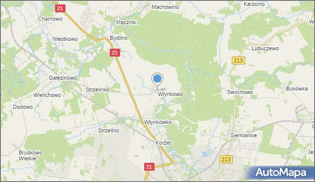 mapa Włynkowo, Włynkowo na mapie Targeo