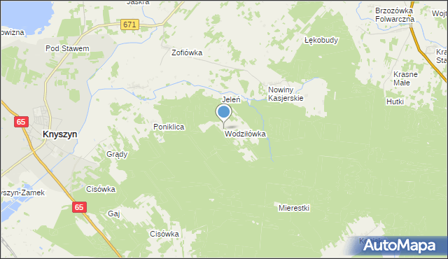 mapa Wodziłówka, Wodziłówka na mapie Targeo