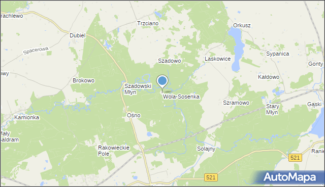 mapa Wola-Sosenka, Wola-Sosenka na mapie Targeo