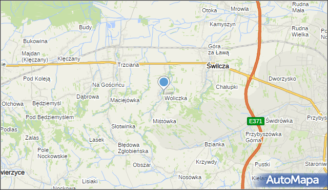 mapa Woliczka, Woliczka na mapie Targeo