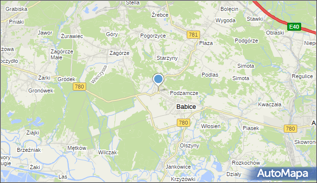 mapa Wygiełzów, Wygiełzów gmina Babice na mapie Targeo