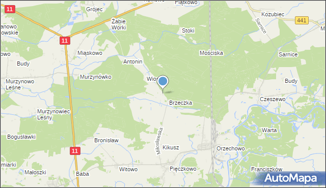 mapa Wygranka, Wygranka gmina Krzykosy na mapie Targeo