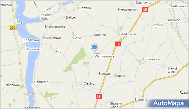 mapa Wymysłowice, Wymysłowice na mapie Targeo