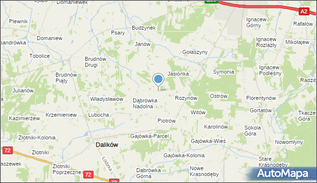 mapa Wyrobki, Wyrobki gmina Dalików na mapie Targeo