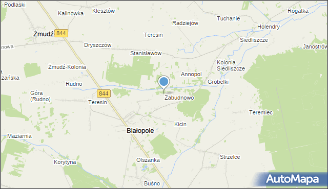 mapa Zabudnowo, Zabudnowo na mapie Targeo