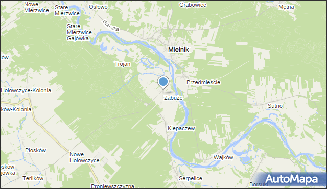 mapa Zabuże, Zabuże na mapie Targeo