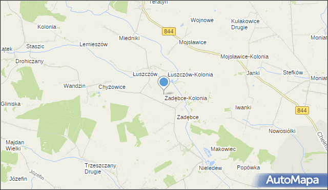 mapa Zadębce-Kolonia, Zadębce-Kolonia na mapie Targeo