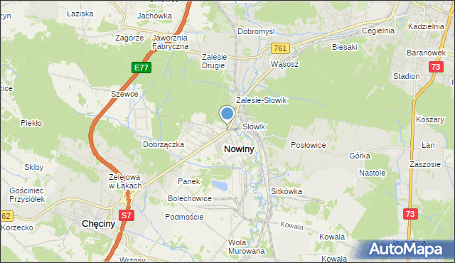 mapa Zagrody, Zagrody gmina Sitkówka-Nowiny na mapie Targeo