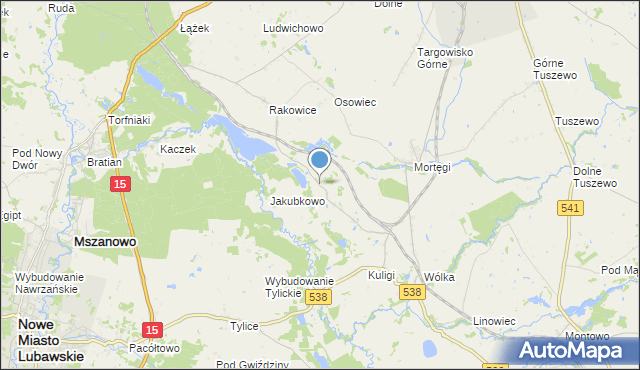 mapa Zajączkowo, Zajączkowo gmina Grodziczno na mapie Targeo