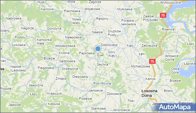 mapa Zakokocze, Zakokocze na mapie Targeo