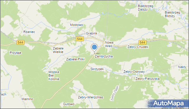 mapa Zambrzycha, Zambrzycha na mapie Targeo