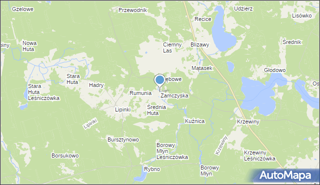 mapa Zamczyska, Zamczyska na mapie Targeo