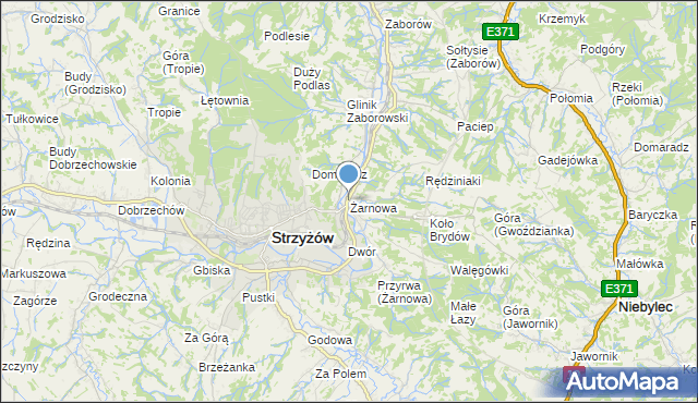 mapa Żarnowa, Żarnowa na mapie Targeo