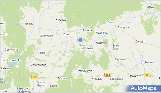 mapa Żarnówka, Żarnówka gmina Lubowidz na mapie Targeo