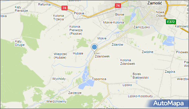 mapa Żdanówek, Żdanówek na mapie Targeo