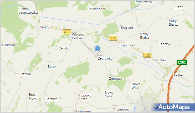 mapa Żegrówko, Żegrówko na mapie Targeo