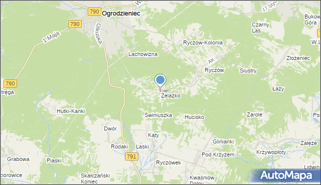 mapa Żelazko, Żelazko na mapie Targeo