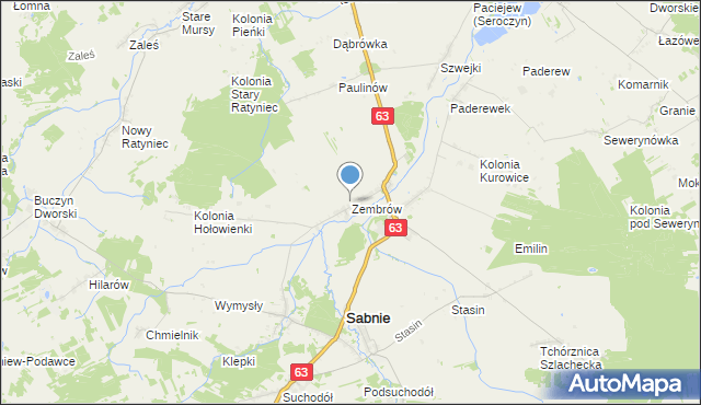 mapa Zembrów, Zembrów na mapie Targeo