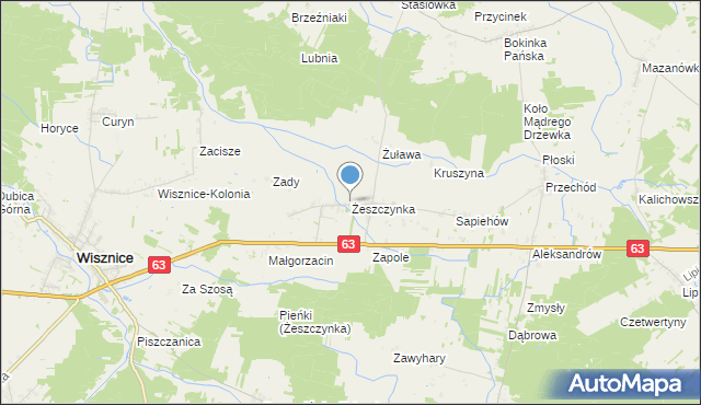mapa Żeszczynka, Żeszczynka na mapie Targeo
