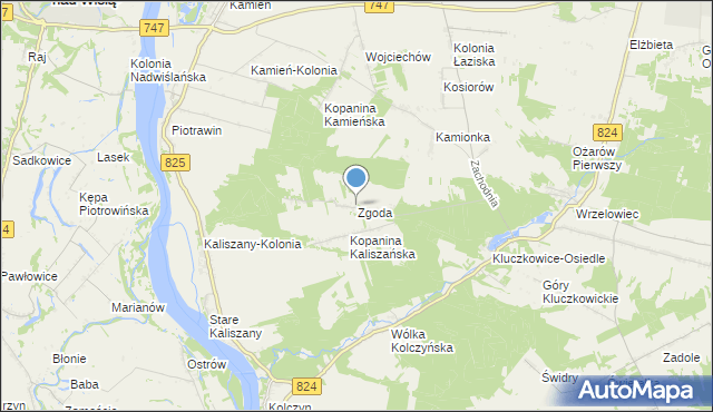 mapa Zgoda, Zgoda gmina Łaziska na mapie Targeo