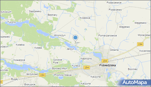 mapa Złotniczki, Złotniczki gmina Pobiedziska na mapie Targeo