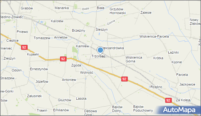 mapa Zosinów, Zosinów na mapie Targeo