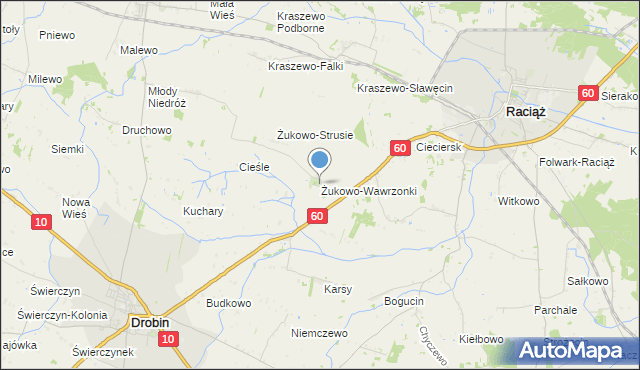 mapa Żukowo-Wawrzonki, Żukowo-Wawrzonki na mapie Targeo