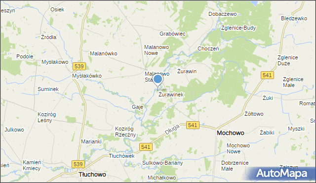 mapa Żurawinek, Żurawinek na mapie Targeo