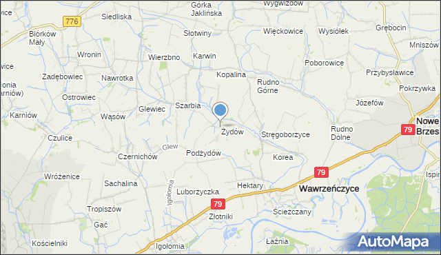 mapa Żydów, Żydów gmina Igołomia-Wawrzeńczyce na mapie Targeo