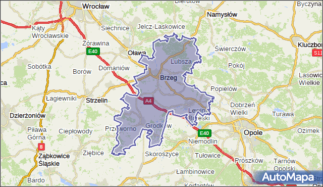 powiat brzeski - województwo opolskie na mapie Targeo