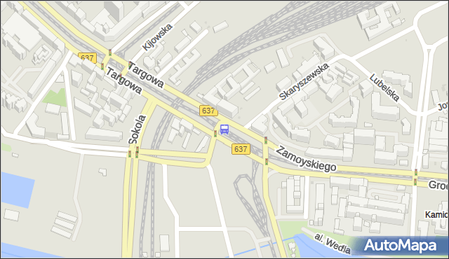Przystanek al.Zieleniecka 05. ZTM Warszawa - Warszawa (id 200105) na mapie Targeo