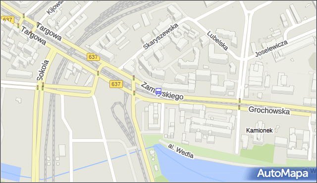 Przystanek al.Zieleniecka 09. ZTM Warszawa - Warszawa (id 200109) na mapie Targeo