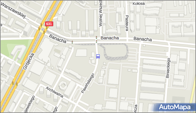 Przystanek Banacha 01. ZTM Warszawa - Warszawa (id 410801) na mapie Targeo