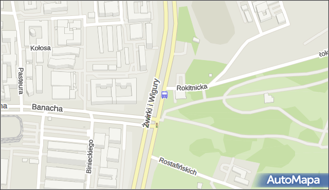 Przystanek Banacha-Szpital 02. ZTM Warszawa - Warszawa (id 403002) na mapie Targeo