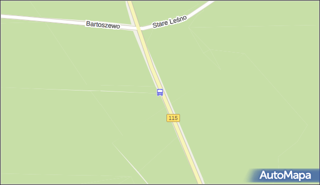 Przystanek Bartoszewo Las nż 11. ZDiTM Szczecin - Szczecin (id 50411) na mapie Targeo
