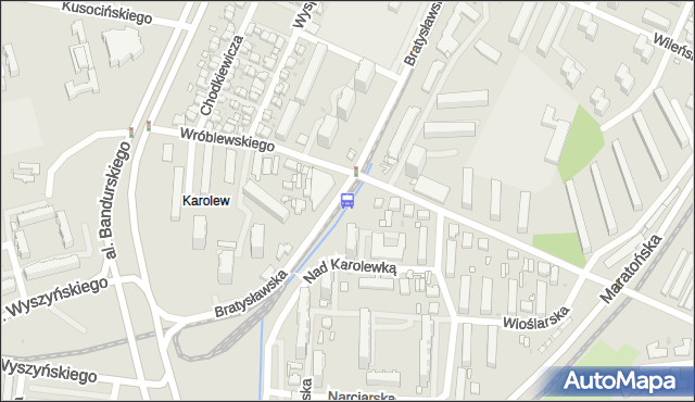 Przystanek Bratysławska - Wróblewskiego. MPKLodz - Łódź (id 42) na mapie Targeo