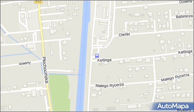 Przystanek Brzeziny 01. ZTM Warszawa - Warszawa (id 117601) na mapie Targeo