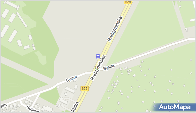 Przystanek Bystra 01. ZTM Warszawa - Warszawa (id 125801) na mapie Targeo