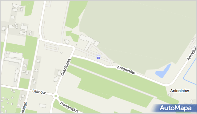 Przystanek Cm.Południowy-Brama Płd. 01. ZTM Warszawa - Warszawa (id 332701) na mapie Targeo