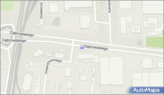 Przystanek Dąbrowskiego - Ossendowskiego NŻ. MPKLodz - Łódź (id 109) na mapie Targeo