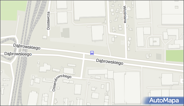 Przystanek Dąbrowskiego - Ossendowskiego NŻ. MPKLodz - Łódź (id 113) na mapie Targeo