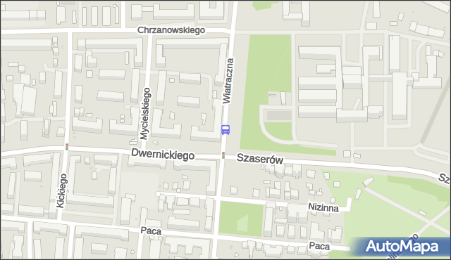 Przystanek Dwernickiego 02. ZTM Warszawa - Warszawa (id 211302) na mapie Targeo